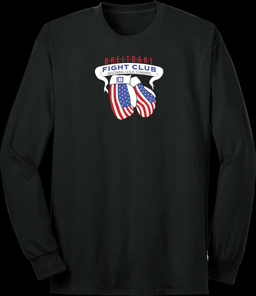 Breitbart Fight Club Black Shirt PNG image