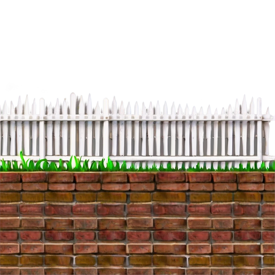 Brick Fence Detail Png 05062024 PNG image