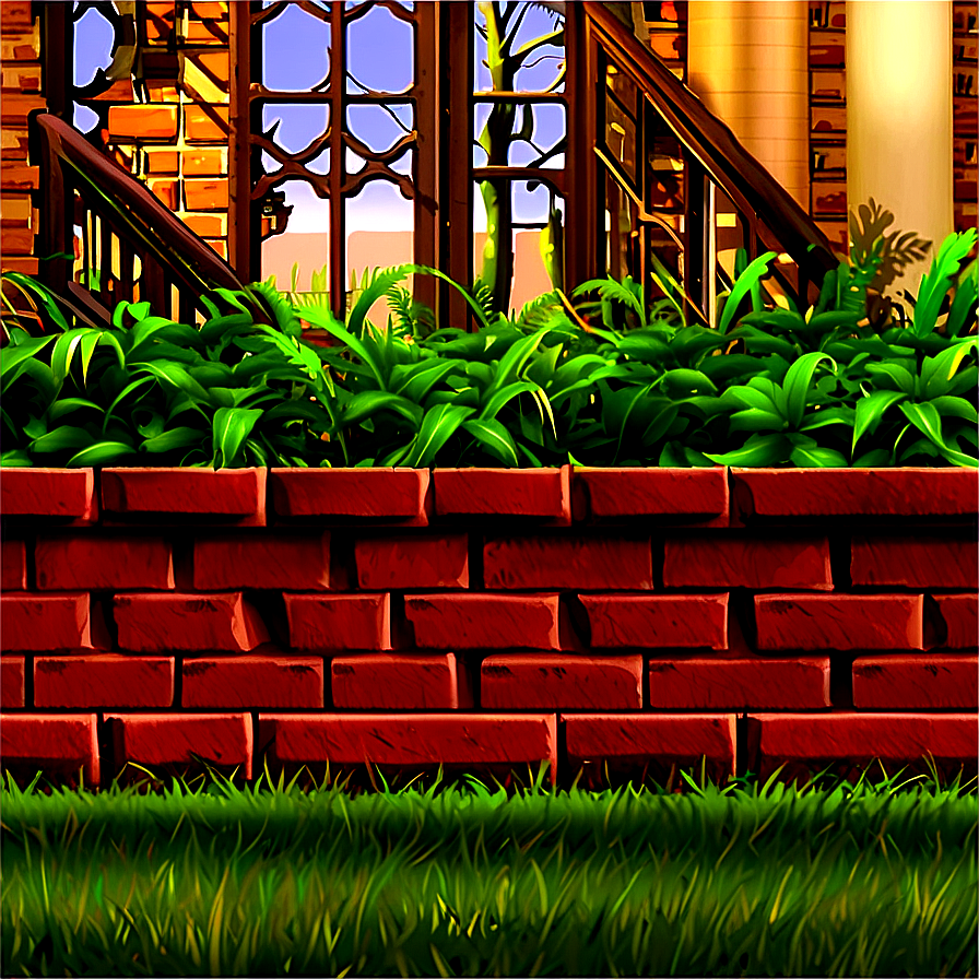 Brick Fence Detail Png 05062024 PNG image