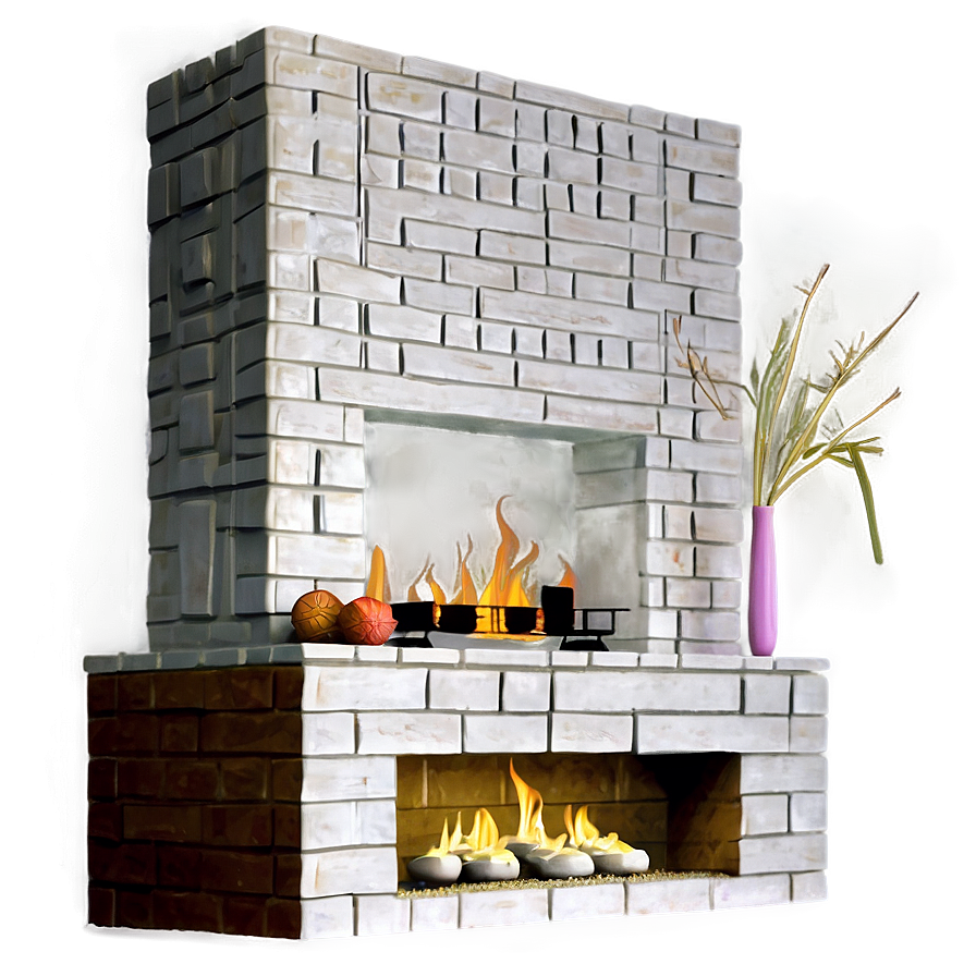 Brick Fireplace Design Png Plj PNG image