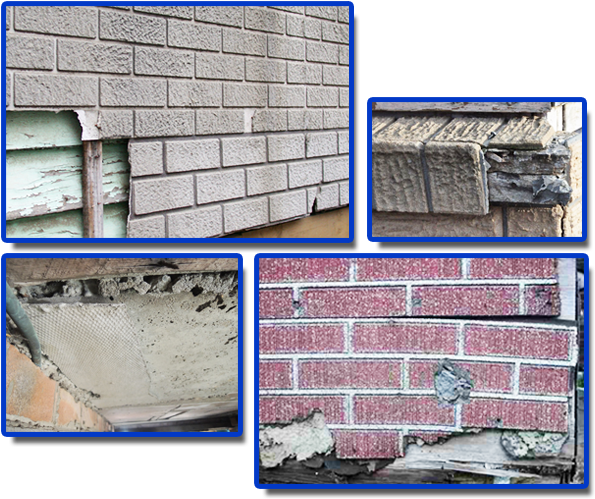 Brick Wall Damage Collage PNG image