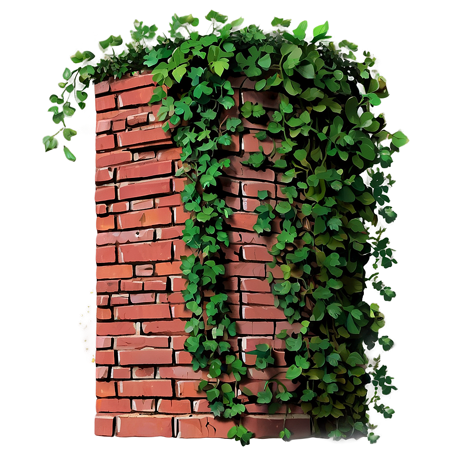 Brick Wall With Vines Png 9 PNG image