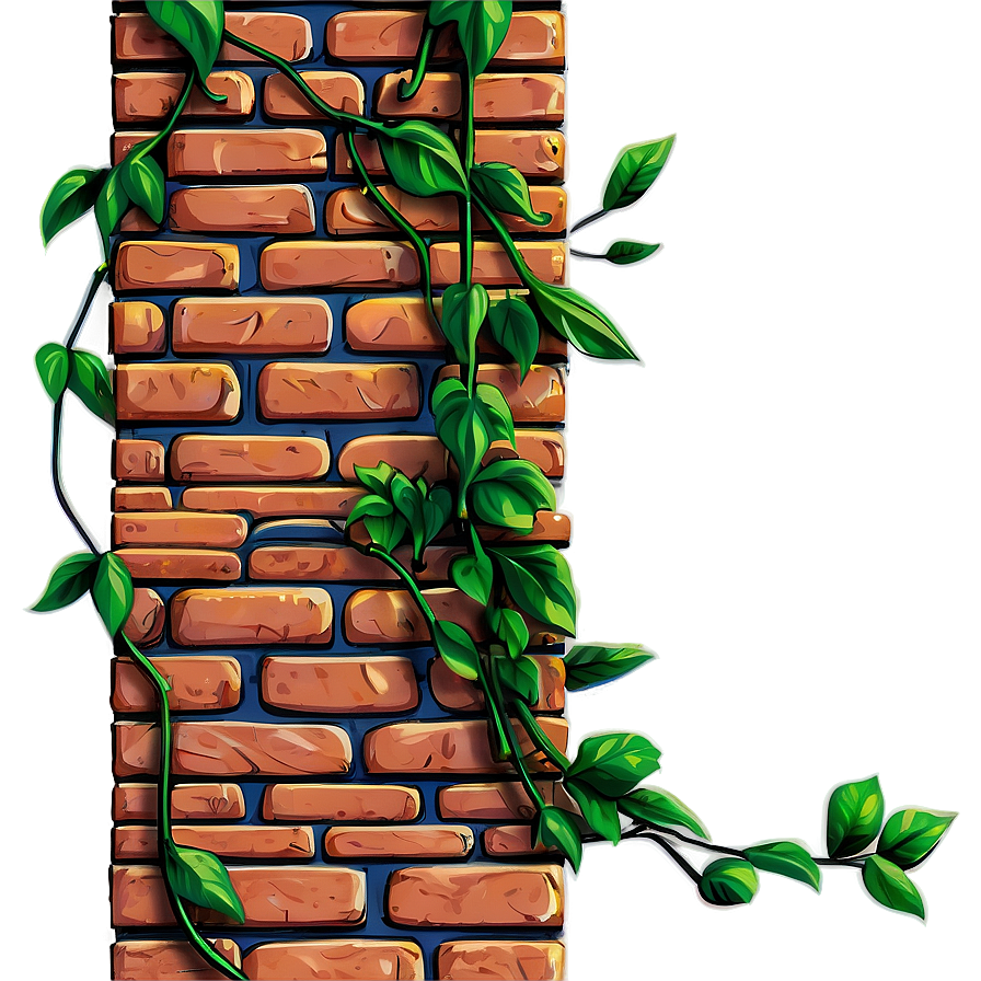 Brick Wall With Vines Png Rgx86 PNG image