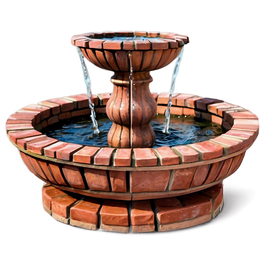 Brick Water Fountain Png 05062024 PNG image