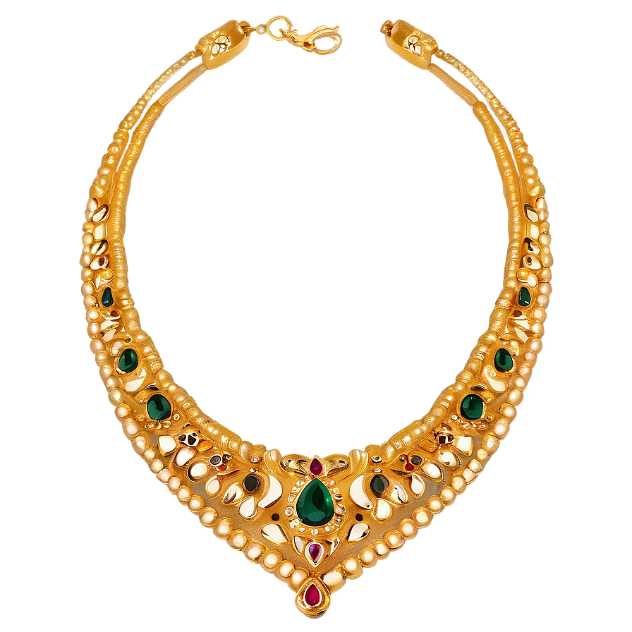 Bridal Gold Necklace Png Iyn6 PNG image