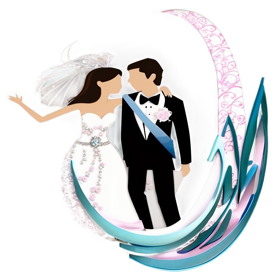 Bride And Groom Cake Topper Png Yyb10 PNG image