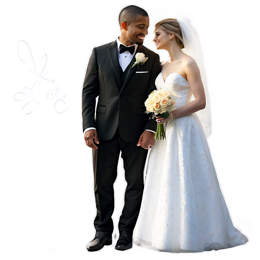 Bride And Groom Farewell Png 06262024 PNG image