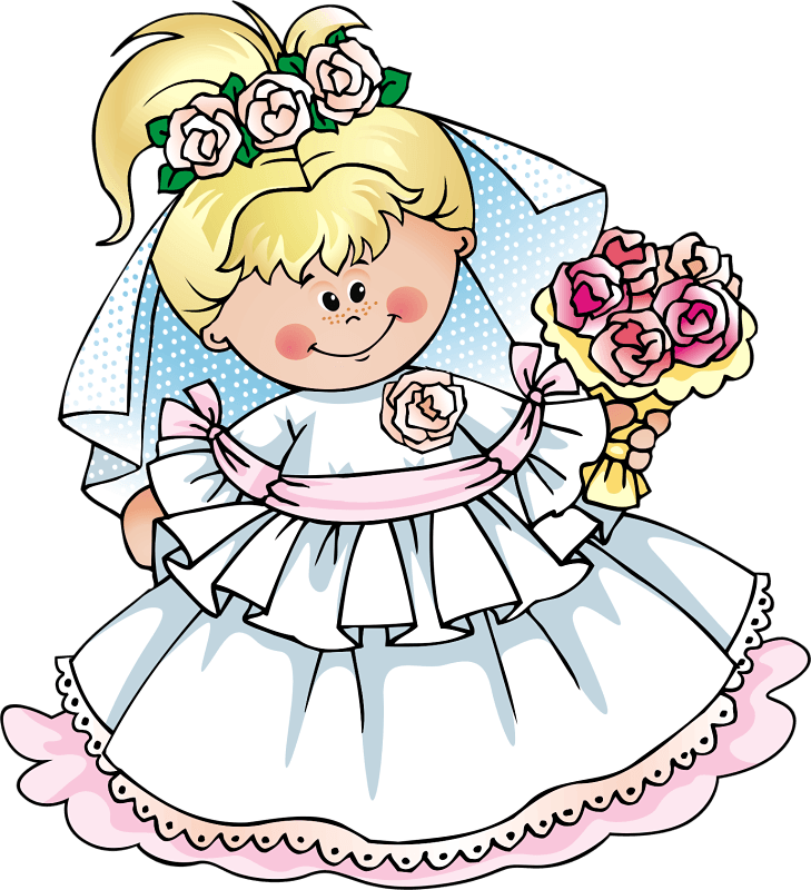 Bride Cartoon Clipart PNG image