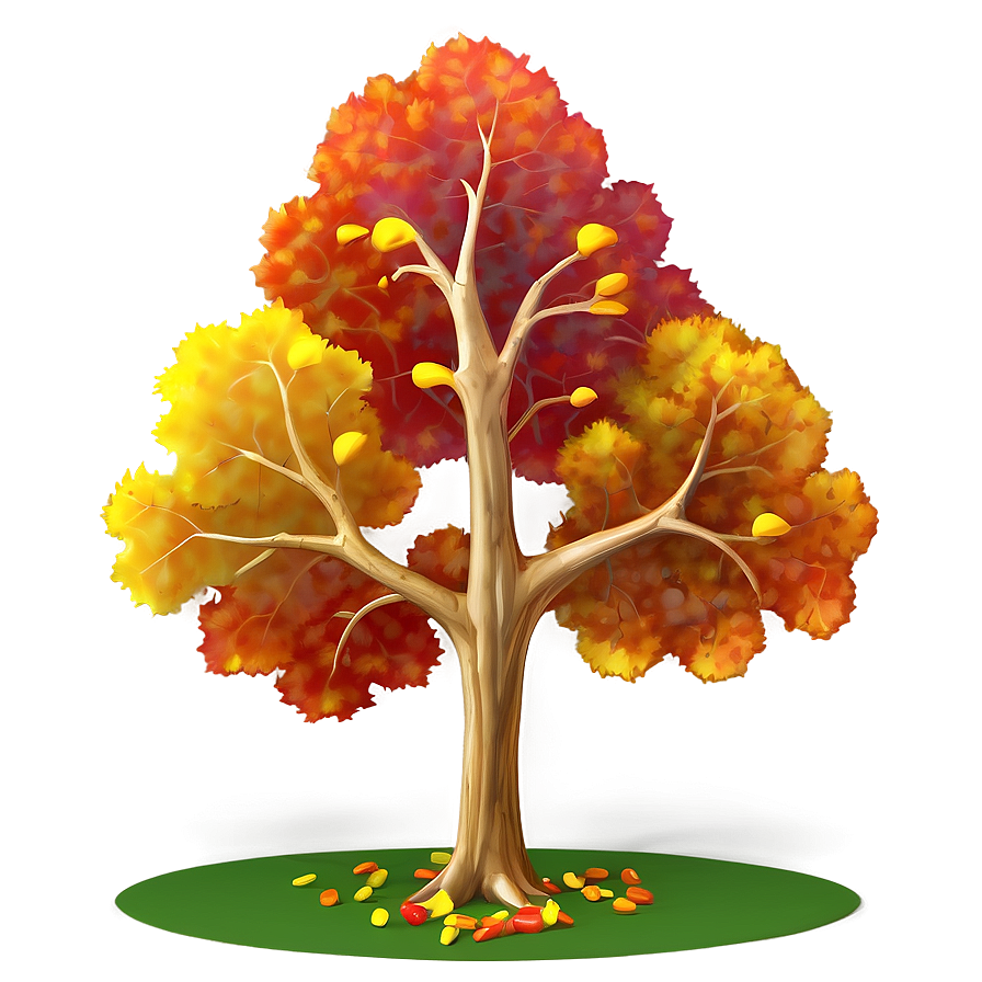 Bright Autumn Tree Png Exu PNG image