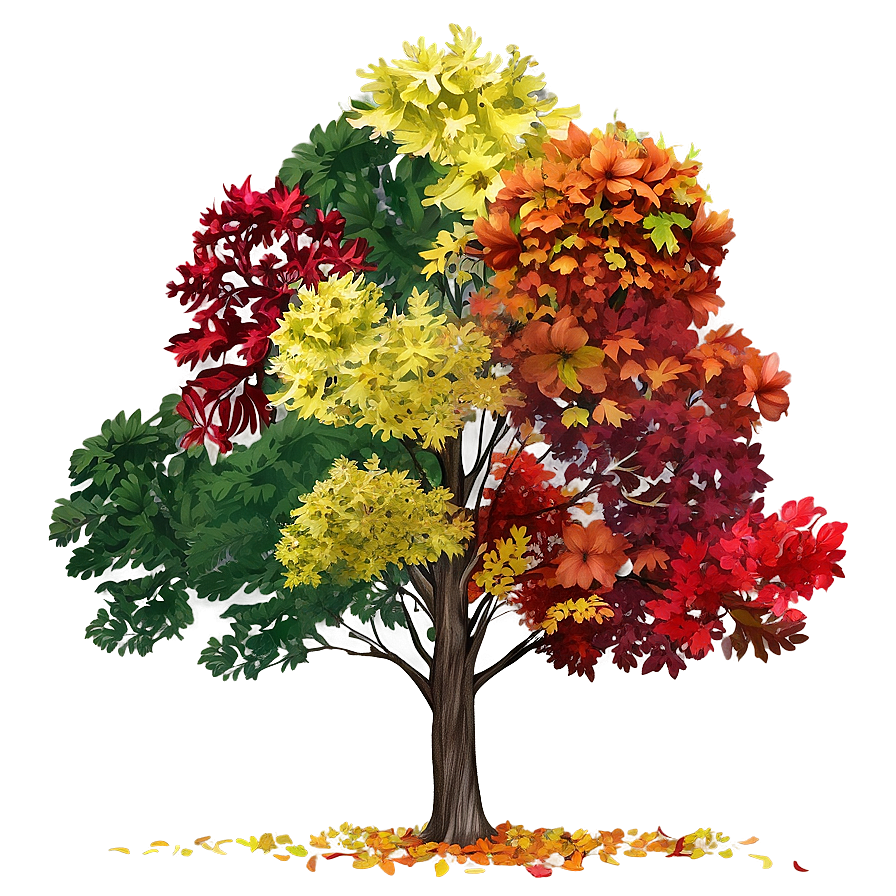 Bright Autumnal Trees Png 05042024 PNG image