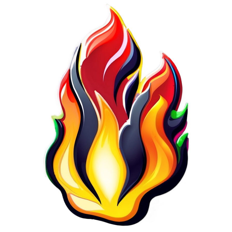 Bright Cartoon Fire Glow Png 13 PNG image