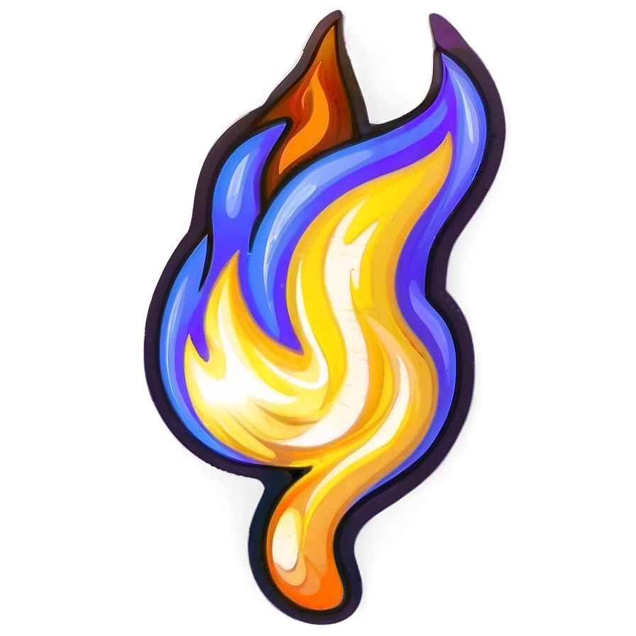 Bright Cartoon Fire Glow Png Llf PNG image