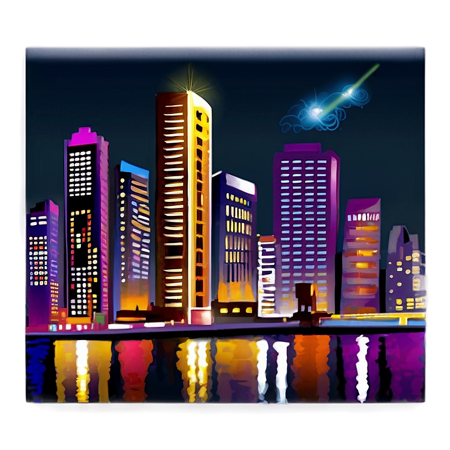 Bright City Nightlife Png 25 PNG image