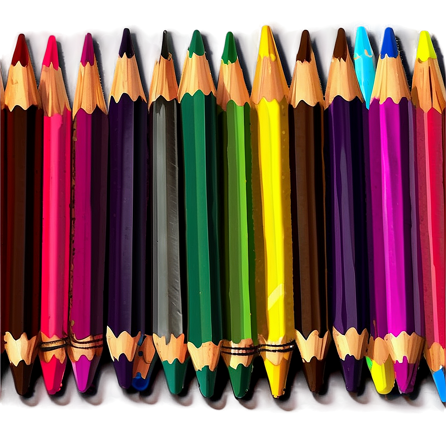 Bright Colored Pencils Png 06212024 PNG image