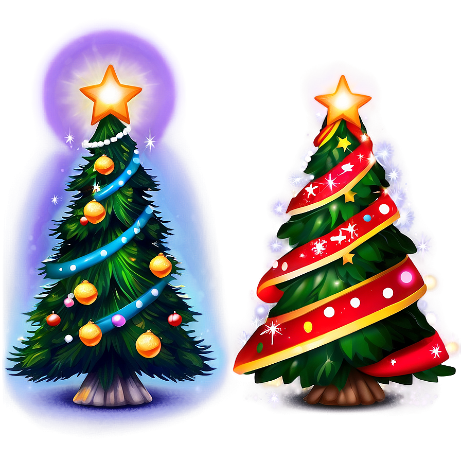 Bright Cute Christmas Tree Png Oqg PNG image