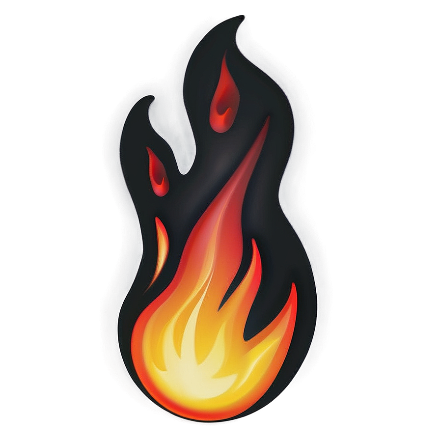 Bright Fire Emoji Illustration Png Iwy5 PNG image