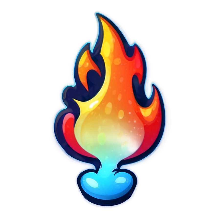 Bright Fire Emoji Illustration Png Yto PNG image