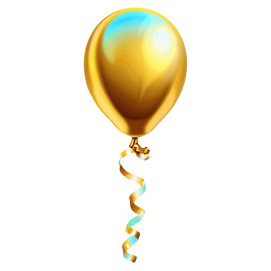 Bright Gold Balloon Png 74 PNG image