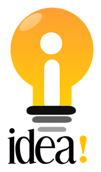 Bright Idea Lightbulb Graphic PNG image