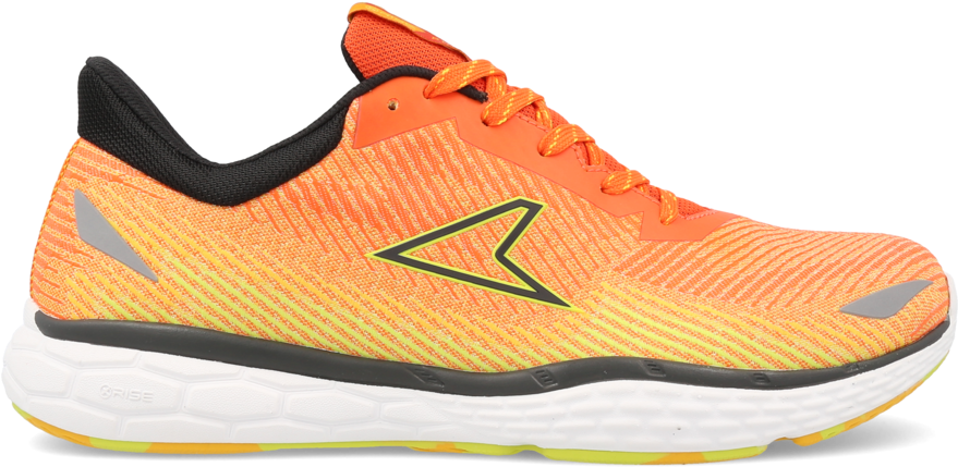 Bright Orange Running Shoe Side View PNG image