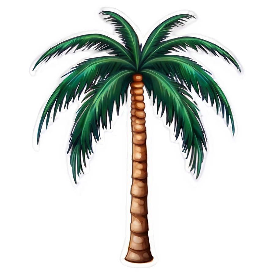 Bright Palm Tree Emoji Png 72 PNG image