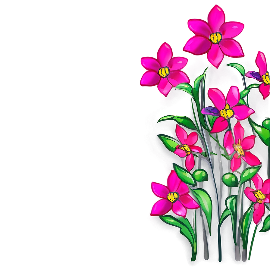 Bright Pink Flower Art Png 05242024 PNG image