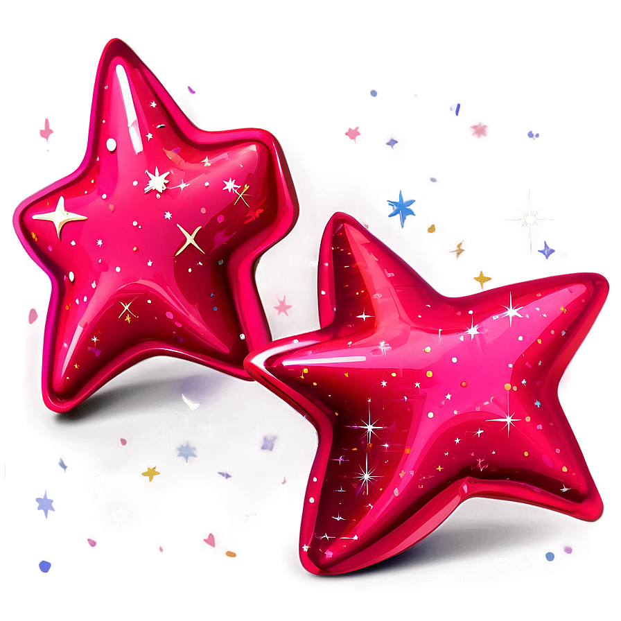 Bright Pink Stars Png 06122024 PNG image