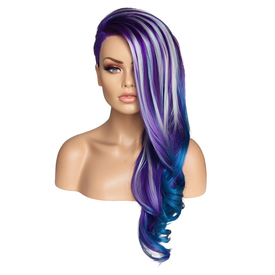 Bright Purple Hair Streaks Png Euk PNG image