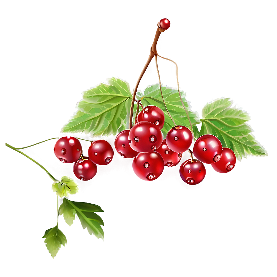 Bright Red Currant Png 05232024 PNG image