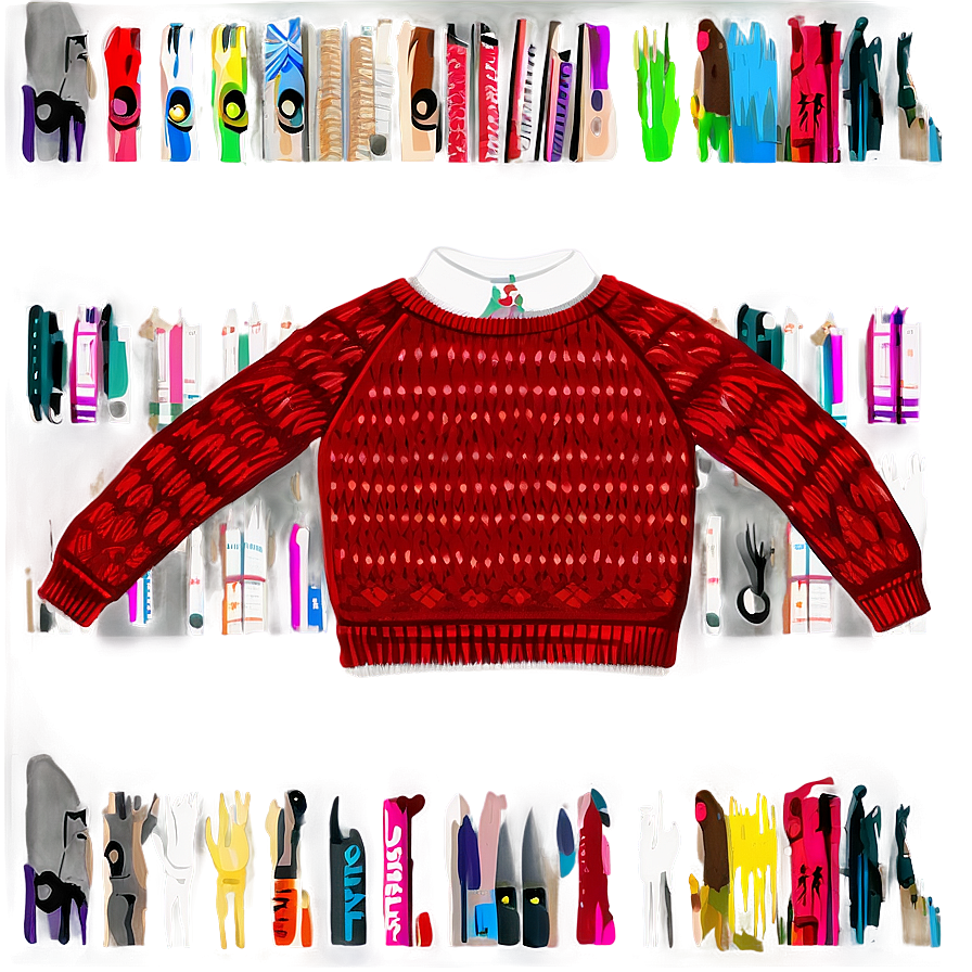 Bright Red Sweater Png 06292024 PNG image