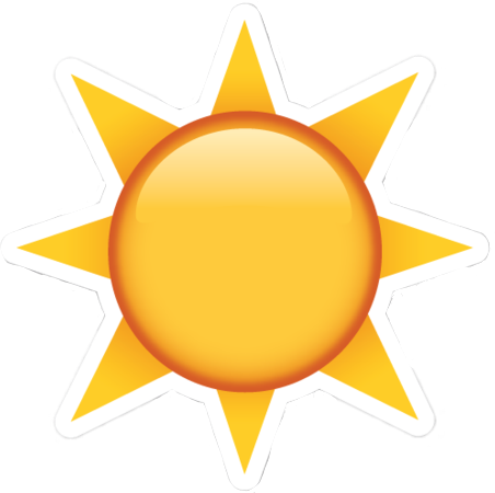 Bright Sun Emoji PNG image