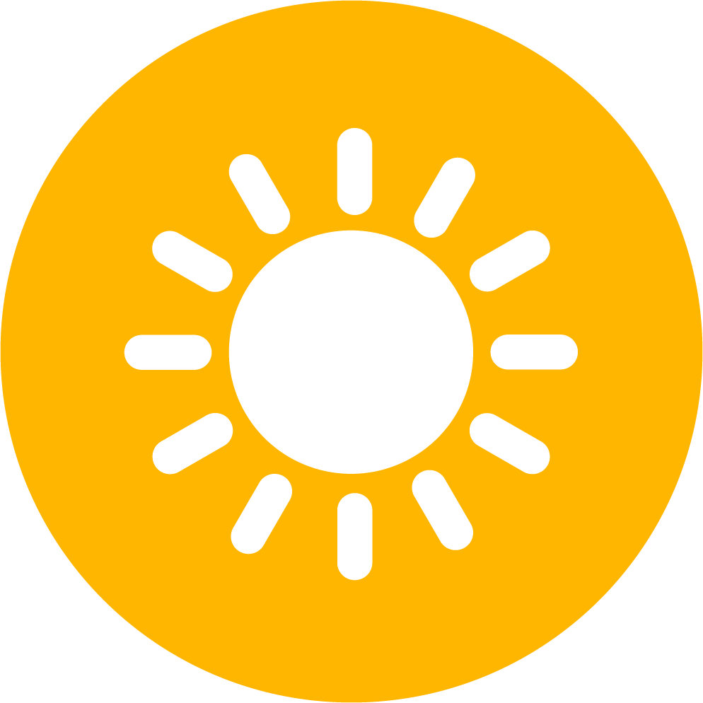 Bright Sun Icon PNG image
