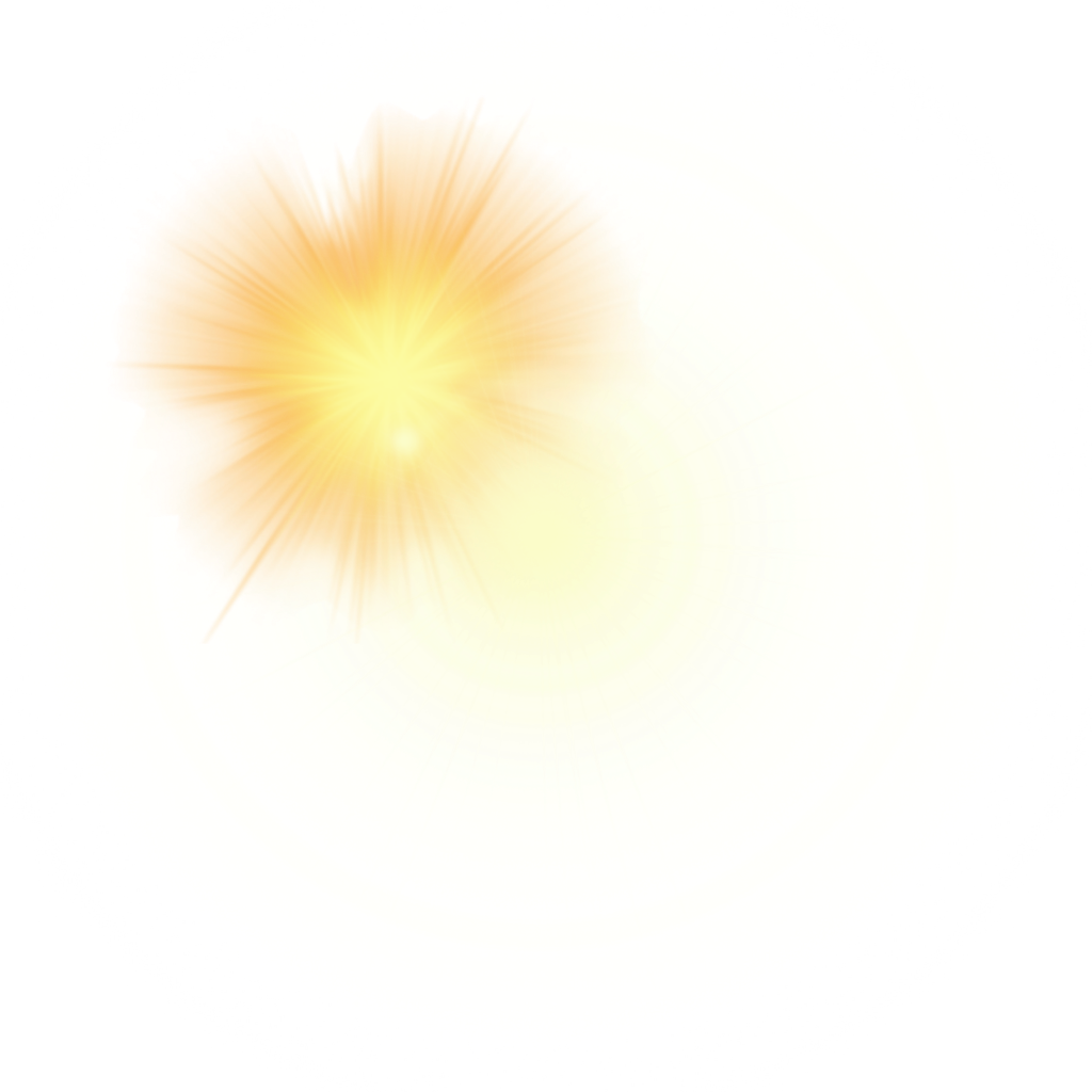 Bright Sunburst Lens Flare PNG image