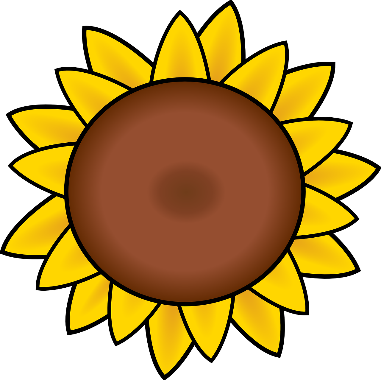 Bright Sunflower Clipart PNG image