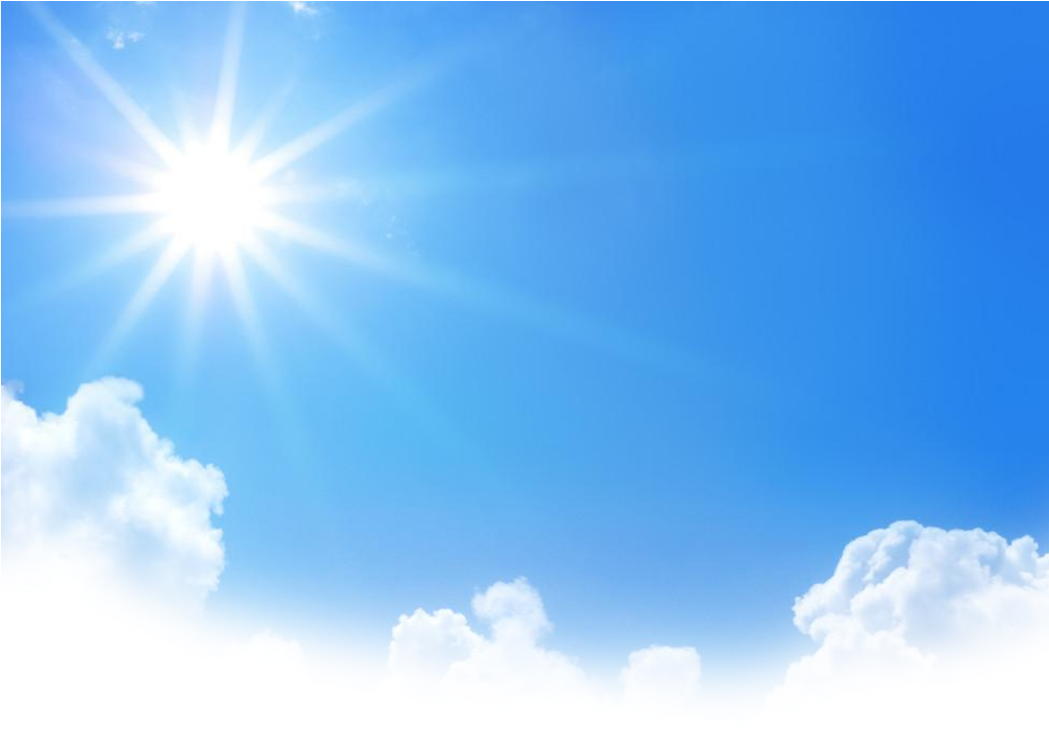 Bright Sunshineand Blue Sky PNG image