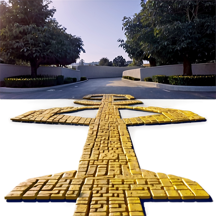 Bright Yellow Brick Pathway Png Xgs20 PNG image