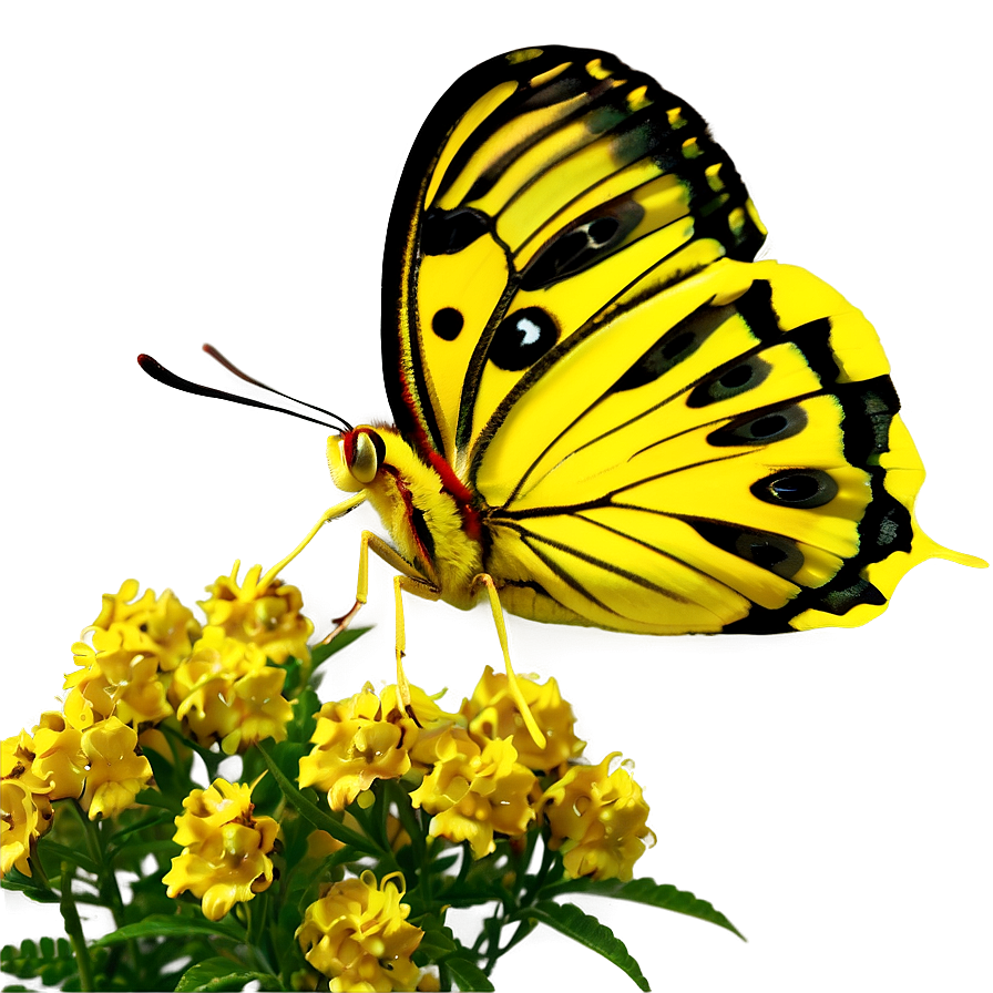 Bright Yellow Butterfly Png Npu PNG image