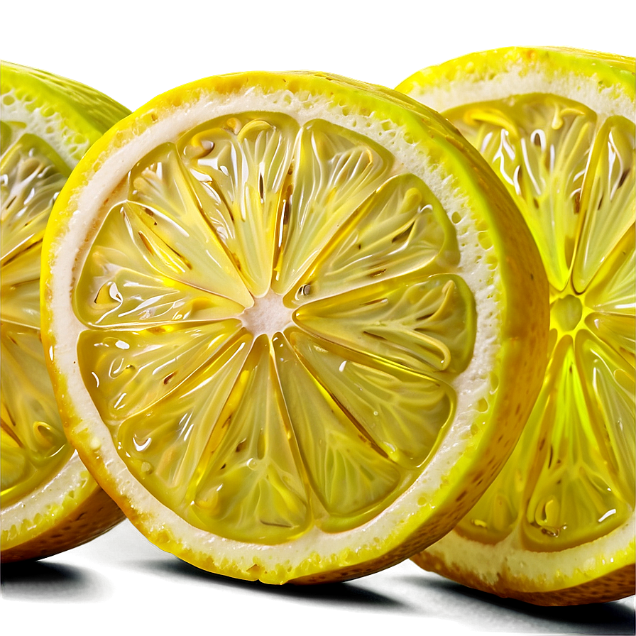Bright Yellow Lemon Slice Png 05062024 PNG image