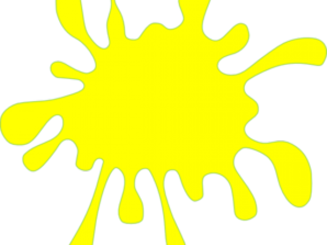 Bright Yellow Paint Splat PNG image