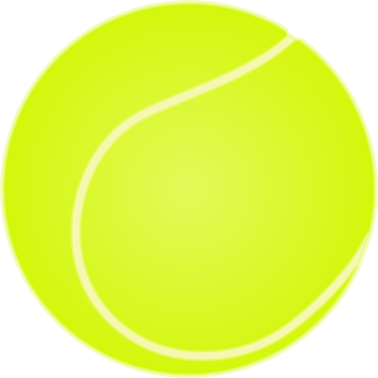 Bright Yellow Tennis Ball PNG image