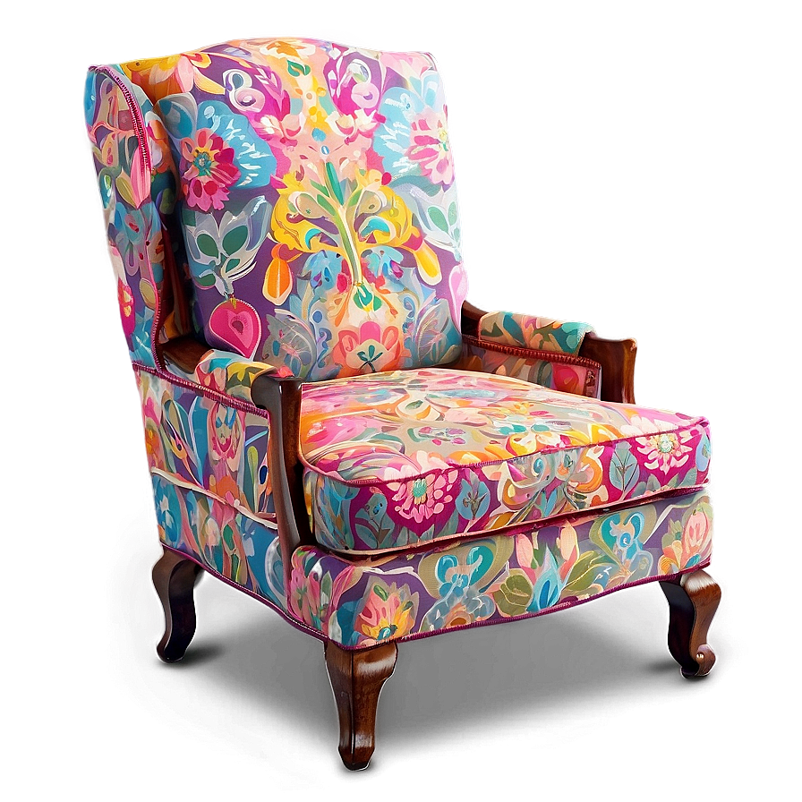 Brightly Colored Armchair Png Qdm PNG image