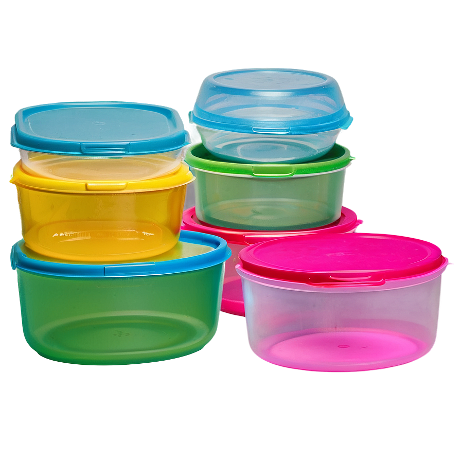 Brightly Colored Tupperware Png 06202024 PNG image