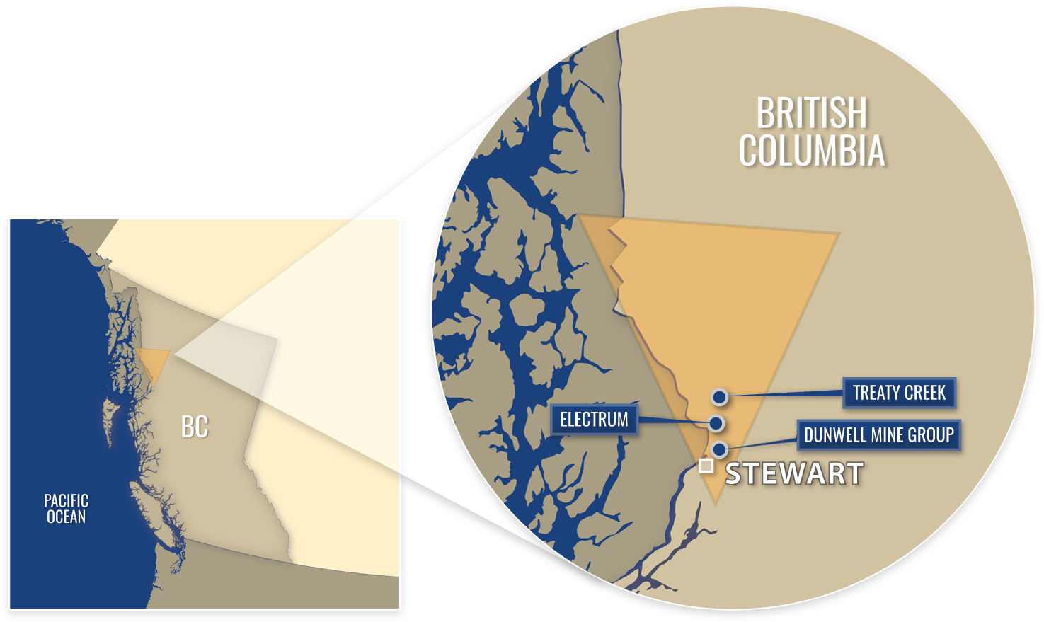 British Columbia Mining Map PNG image