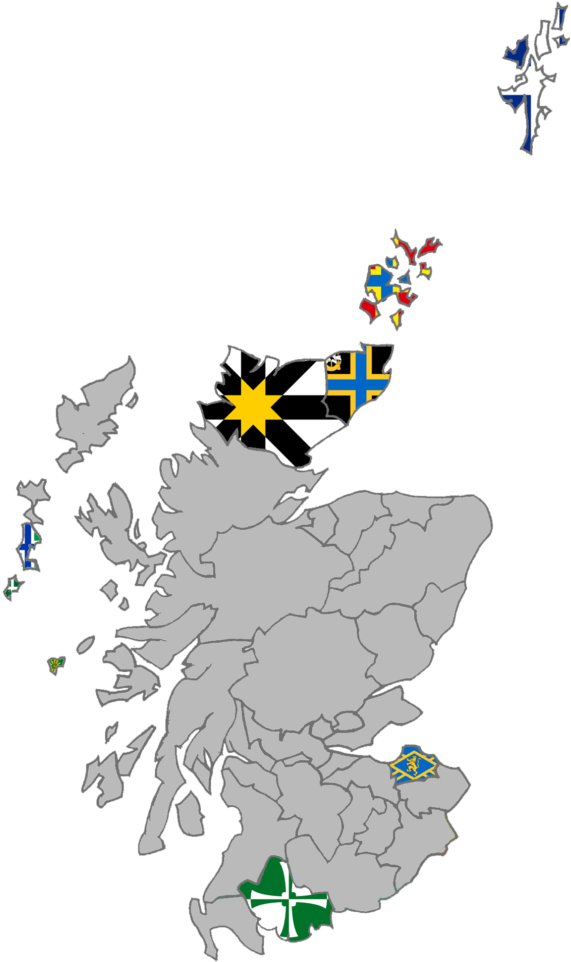 British Isles Flags Map PNG image