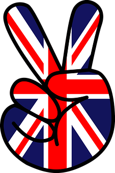 British Peace Sign Graphic PNG image