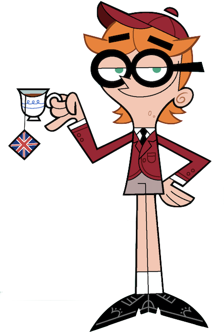British Styled Animated Character PNG image