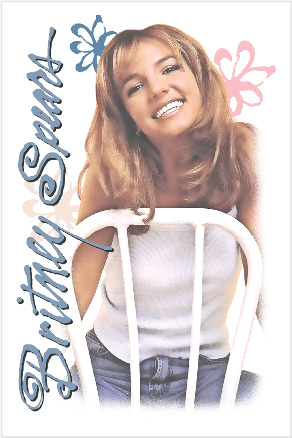 Britney Spears Floral Backdrop PNG image