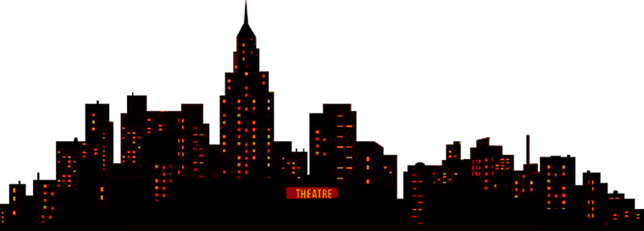 Broadway Skyline Silhouette PNG image