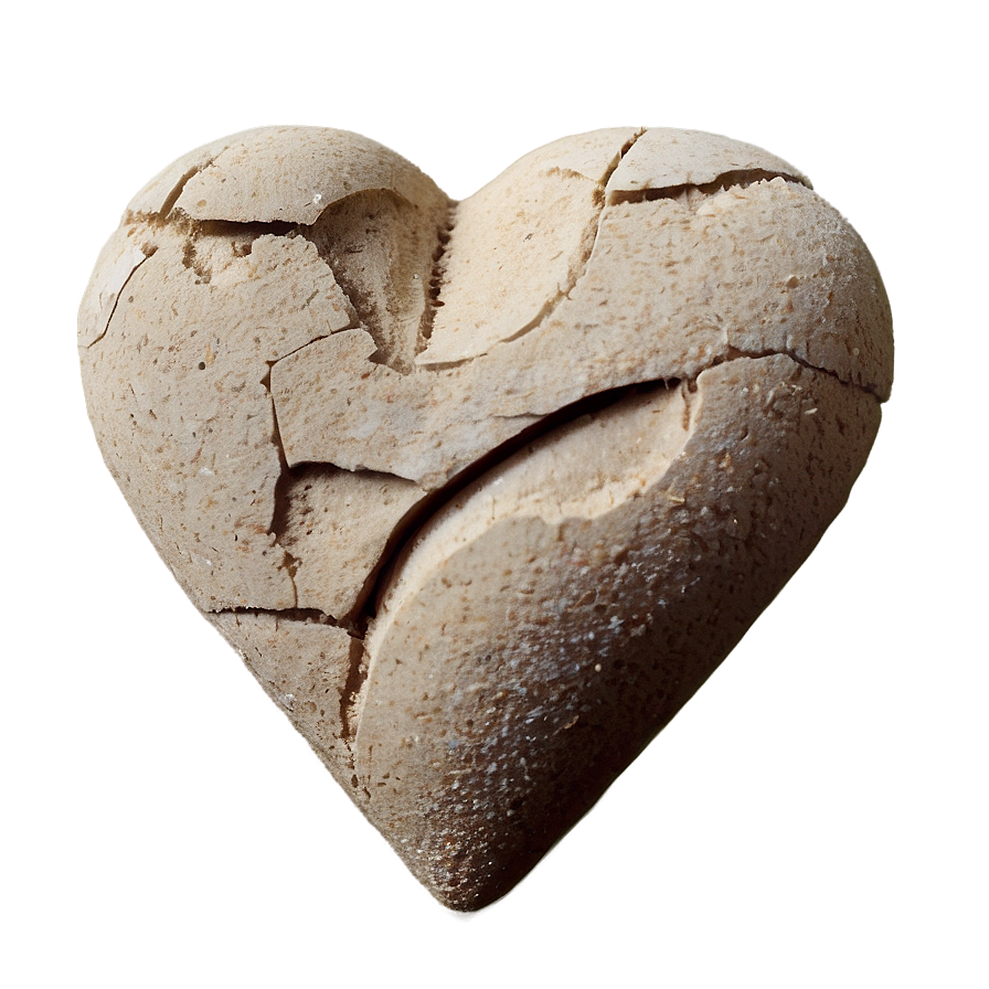 Broken Heart In Sand Png Omh69 PNG image