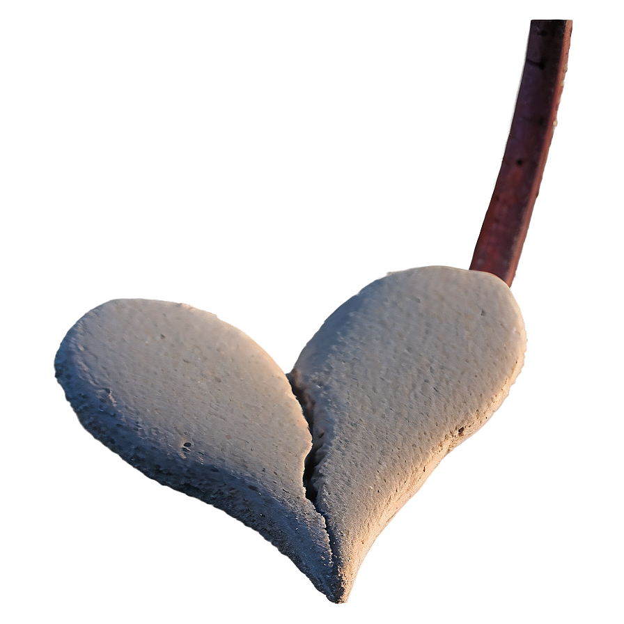 Broken Heart In Sand Png Qgy PNG image